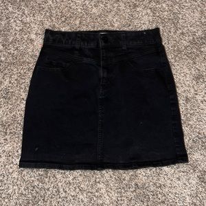 black denim skirt